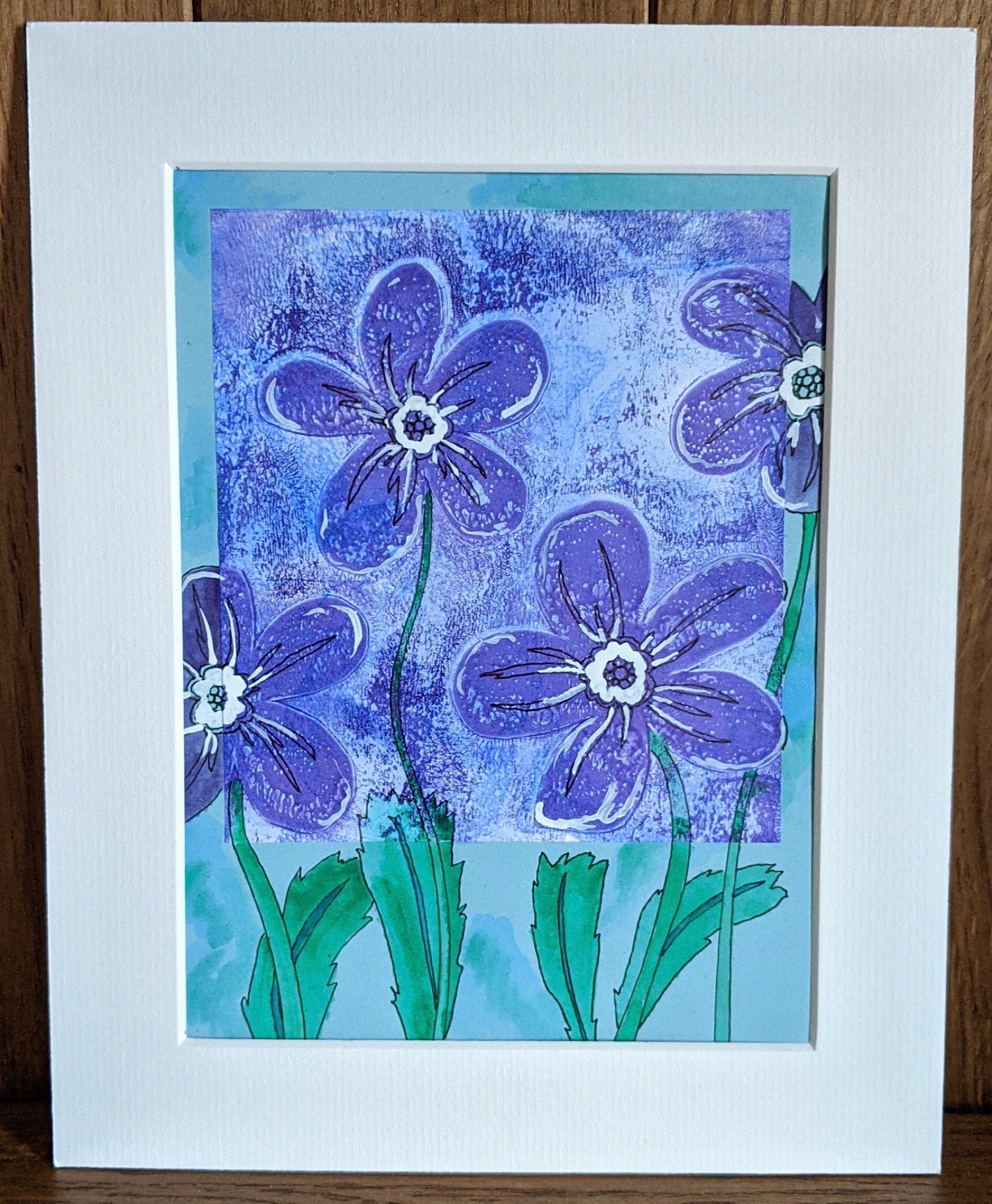 Flowers that Bloom Original Mixed Media Art Etsy