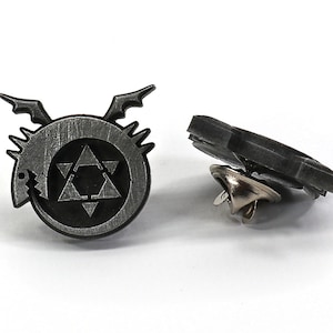 Ouroboros Symbol - Aluminium Metall Harts Pin för Cosplay - Homunculi SPN1 bild 1
