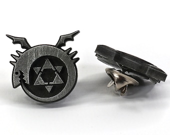 Ouroboros Symbol-Aluminum Metal Resin Pin for Cosplay-Homunculi SPN1
