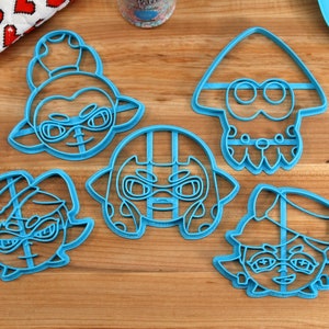 Splatoon Cookie Cutters - Callie, Marie, Girl Inkling, Boy inkling, Squid Symbol - Splatoon 2 / Nintendo baking