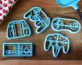 Nintendo Controller Cookie Cutters: SNES, NES, Switch, N64