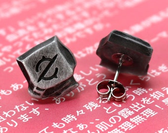 Gunbreaker FFXIV Earrings: Soul Crystal Job Stone, Stainless Steel Studs ERG1