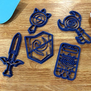 Legend of Zelda Cookie Cutters - Master Sword, Boss Key, Deku Shield, Lens of truth, Sheikah Slate - Breath of the Wild /  Nintendo Gift