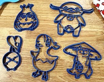 FFXIV Minion Cookie Cutters -Chocobo Chick, Namazu, Paissa Brat, Odder Otter, Korpokkur Kid FF14
