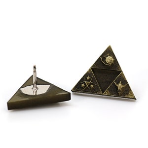 Zelda Pin *Triforce Spiritual Stone* Legend of Zelda Breath of the Wild - Zelda Jewelry / Zelda Gift SPN1