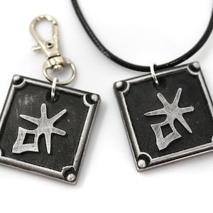 Dark Knight FFXIV Job Charm - DRK Metal Resin, Final Fantasy 14 FF14 Soul Crystal KY1