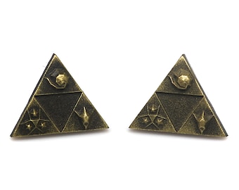 Triforce Zelda Earrings: Spiritual Stone Stainless Steel Studs ERG1