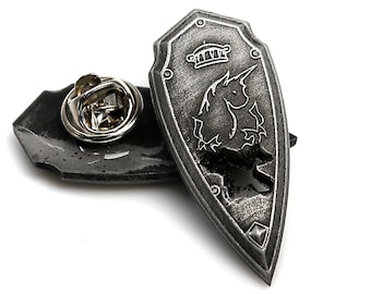 FFXIV Haurchefant Greystone Shield Pin - Shadowbringers Final Fantasy 14 - House Fortemps SPN1