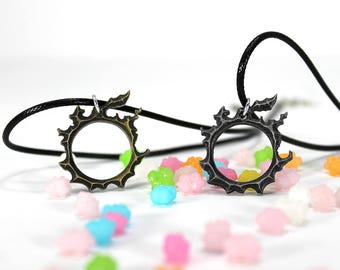 FFXIV Dalamud Symbol Pendant FF14 Final Fantasy 14 Necklace / Key chain -Brass/Smokey Steel-
