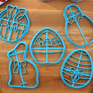 Cute Easter Cookie Cutters - Easter Bunny, Chocolate Bunny, Easter Egg, Easter Basket - Gift for Easter
