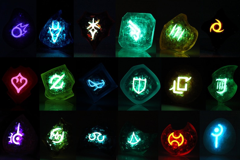 FFXIV Glow in the Dark ALL 18 Soul Crystals / Job Stone Etsy