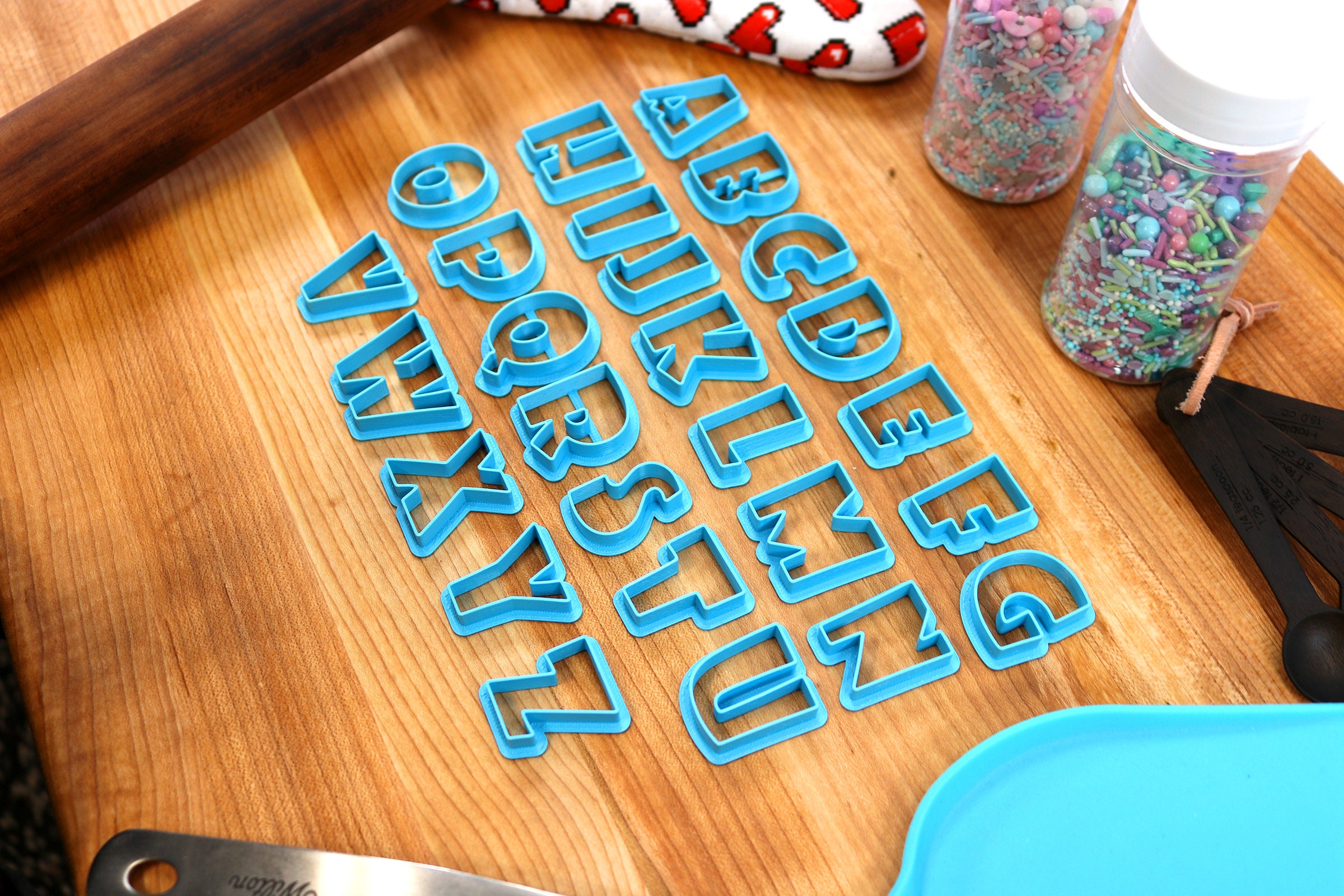 Showcard FONT Cookie Cutters - Fondant Letters, Letters for Cake ...