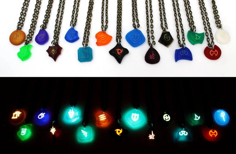 FFXIV Glow Job Stone Locket Style Charm Necklace Endwalker Reaper and Sage Final Fantasy XIV Soul Crystal Necklace FF14 JSLKT1 image 4