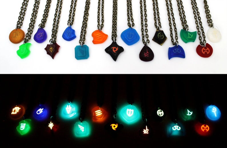 FFXIV Glow Job Stone Locket Style Charm Collar Endwalker Reaper y Sage Final Fantasy XIV Soul Crystal Necklace FF14 JSLKT1 imagen 4