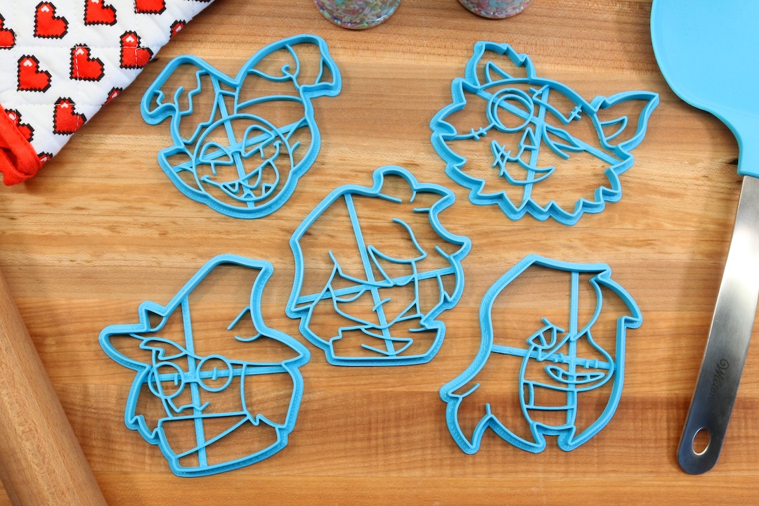 Deltarune Cookie Cutters Chapter 1 - Kris, Ralsei, Susie, Seam, Jevil  - Undertale /  Baking Gift