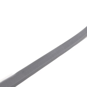 May include: A grey plastic trim piece for a car. The trim piece is curved and has a smooth surface.