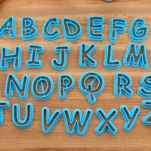 Cortadores de galletas Comic FONT - Letras de fondant, letras para decorar tartas