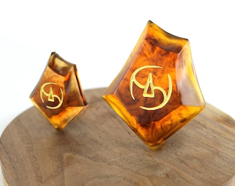 Hand Painted Samurai Soul Crystal - FFXIV Final Fantasy XIV Job Stone PJSKY1