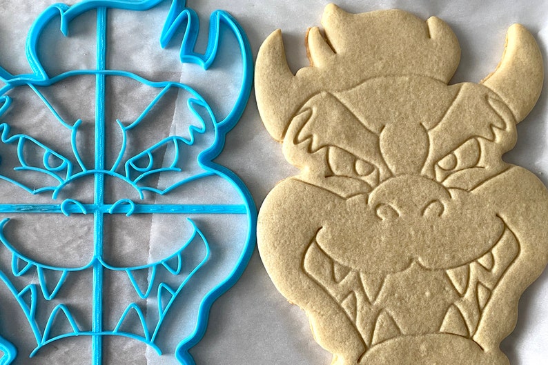 XL 12 Inch Bowser Cookie Cutter Cookie Cake Mario Luigi Etsy