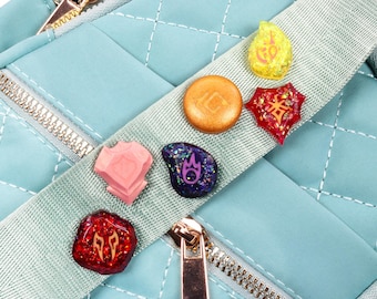 FFXIV Glow Soul Crystal Tie Pin / Job Stone Collectors pin - Dawntrail Pictomancer and Viper - FF14 Final Fantasy 14 JSPN1