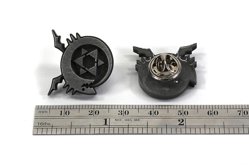 Ouroboros Symbol - Aluminium Metall Harts Pin för Cosplay - Homunculi SPN1 bild 5