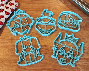 Mario Odyssey Cookie Cutters - Bowsette, Rosalina, Daisy, Shygal, Bowser Jr - Super Mario Bros /  Nintendo Gift