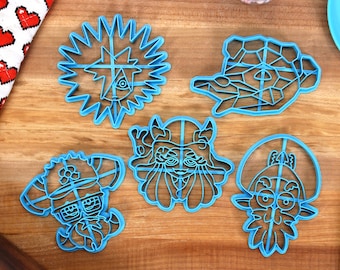 Splatoon 2 Cookie Cutters: Flow, Craymond, Mr Grizz, Spyke, DJ Octavio, Captain Cuttlefish