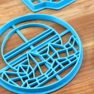 Vaporwave Dreams Cookie Cutters - Big Vaporwave, Crystal Monitor, Mountainside Vapor, Starry Pill, Sunset Cityscape - Vaporwave Gift