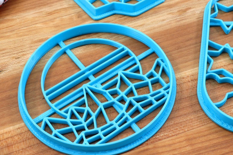 Vaporwave Dreams Cookie Cutters - Big Vaporwave, Crystal Monitor, Mountainside Vapor, Starry Pill, Sunset Cityscape - Vaporwave Gift