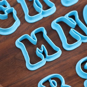 Groovy FONT Cookie Cutters 70s Baking, 80s Baking Fondant Letters, Letters for Cake decorating image 9