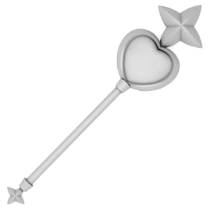 Three Magics Heart-Shaped Magic Wand DIY Cosplay Prop Kit - Magical Girl Anime Props - Transform Magic Staff Top & Bottom- Magical Foci Kit