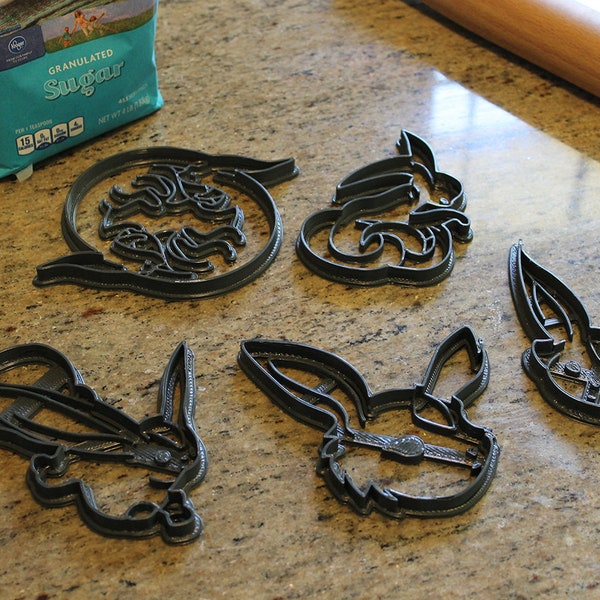 FFXIV Carbuncle Cookie Cutters - Carbuncle Plush, Carbuncle Face, Carbuncle Yin Yang - FF14- FFXV, Final Fantasy Gift