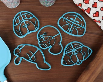 Manatee Cookie Cutters - Cute Sea Cow Designs