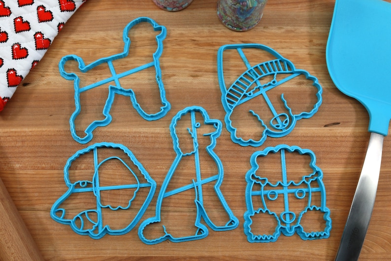 Standard Poodle Cookie Cutters Poodle Stack, Poodle Outline, Poodle Hat Gift for Poodle Owner image 1