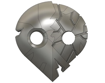Ruptured Sachiel Mask 3D Print Model: Cyber Mecha Face Prop (Anime Download)