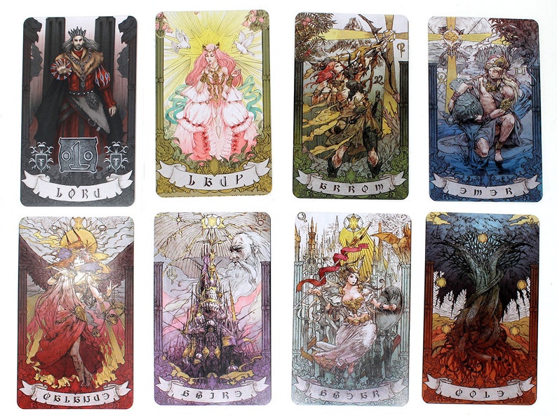 FFXIV Astrologian Cards Set, AST FF14 Final Fantasy 14 Lord and Lady Included FFXIV Cosplay image 1