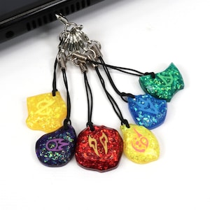 FFXIV Job Stone Phone Charm TWINKLE Glow in the Dark Soul Crystal - Dawntrail Viper and Picto - FF14 Final Fantasy 14 PHN1