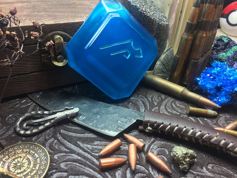 Machinist Soul Crystal: Hand Painted FFXIV Job Stone PJSKY1 image 7