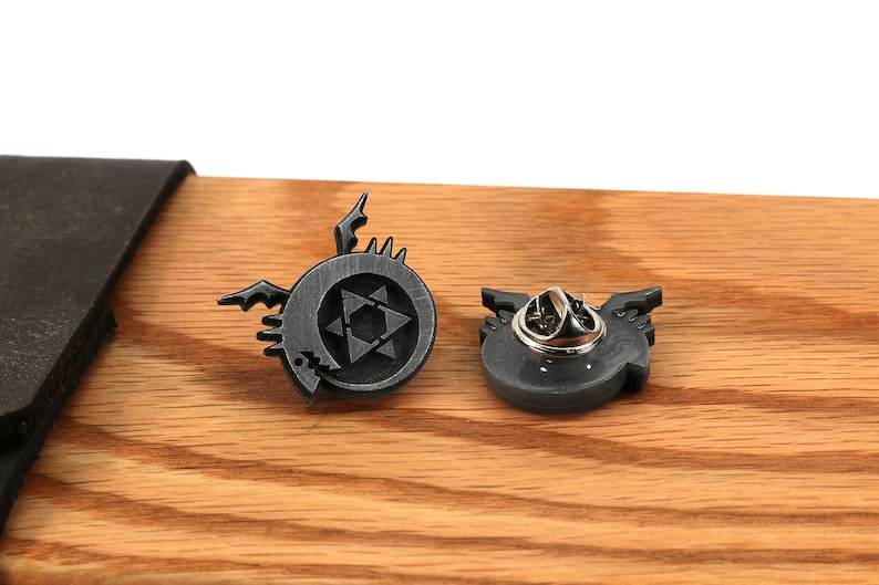 Ouroboros Symbol - Aluminium Metall Harts Pin för Cosplay - Homunculi SPN1 bild 3