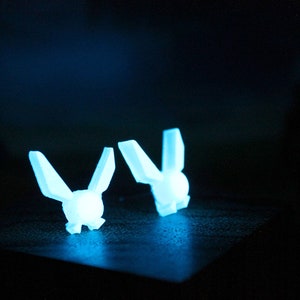 Zelda Earrings Pair Glow in the Dark Navi -Stainless Steel Stud- Legend of Zelda Breath of the Wild  - Nintendo/Zelda Gift ERG1