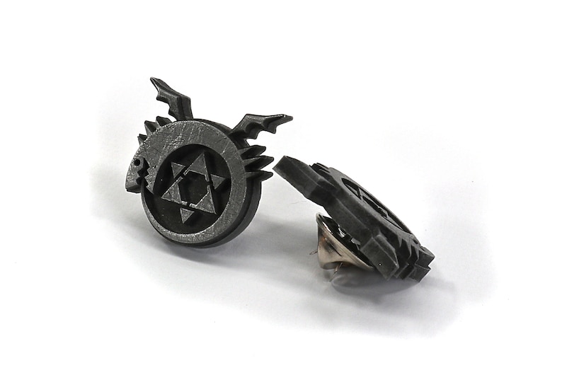 Ouroboros Symbol - Aluminium Metall Harts Pin för Cosplay - Homunculi SPN1 bild 2