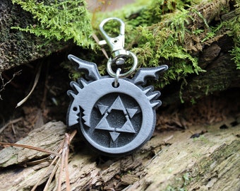 Ouroboros Symbol-Aluminum Keychain/Necklace for Cosplay-Homunculi KY1