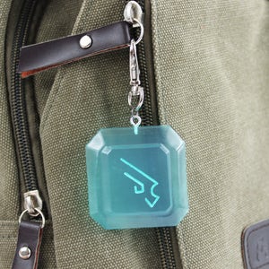 Machinist Soul Crystal: Hand Painted FFXIV Job Stone PJSKY1 Keychain