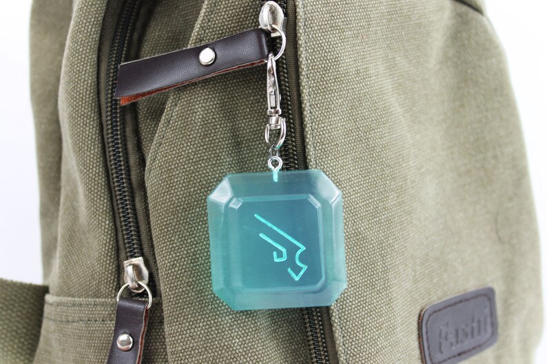Machinist Soul Crystal: Hand Painted FFXIV Job Stone PJSKY1 Keychain