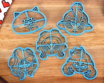 Splatoon 2 Cookie Cutters Set 1 - Marina, Pearl, Judd, Octoling - Splatoon 3 / Nintendo baking