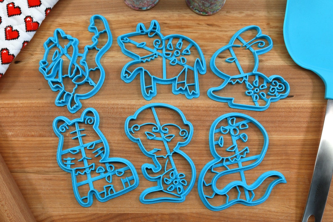 Chinese Zodiac Cookie Cutters Set 2 of 2 Chinese New Year Gift Lunar