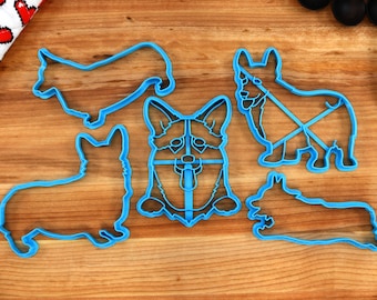 Pembrook Welsh Corgi Cookie Cutters: Stack & Running Set