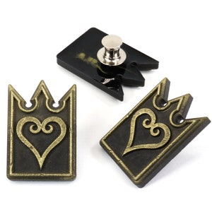 Cartão Kingdom Hearts - Corrente de Memórias - Cartão de Coração - Pins de Metal Envelhecidos - Presente de Pin Kingdom Hearts - A Organização | SPN1