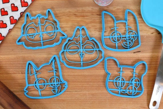 Animal Cookie Cutters: Lamb, Fox, Pig, Puppy (4in)