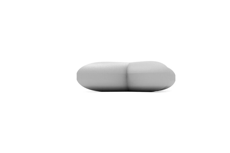 May include: A white pill capsule.